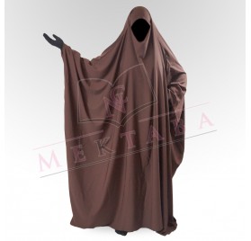 Jilbab saoudien marron