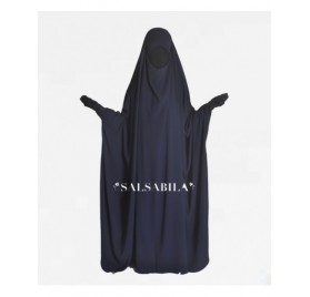 Jilbab/Jilbeb Saoudien royal coréen Bleu Nuit