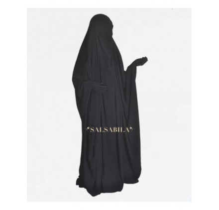 Jilbab Saoudien royal coréen Noir