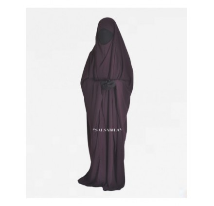 Jilbab/Jilbeb Saoudien royal coréen Prune