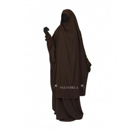 Jilbab 2 pièces Jupe royal coréen Marron