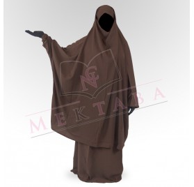 Jilbab deux pièces marron