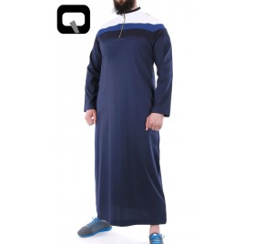 Qamis long bleu Qaba'il