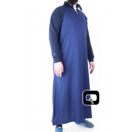 Qamis manche jogging bleu Qaba'il