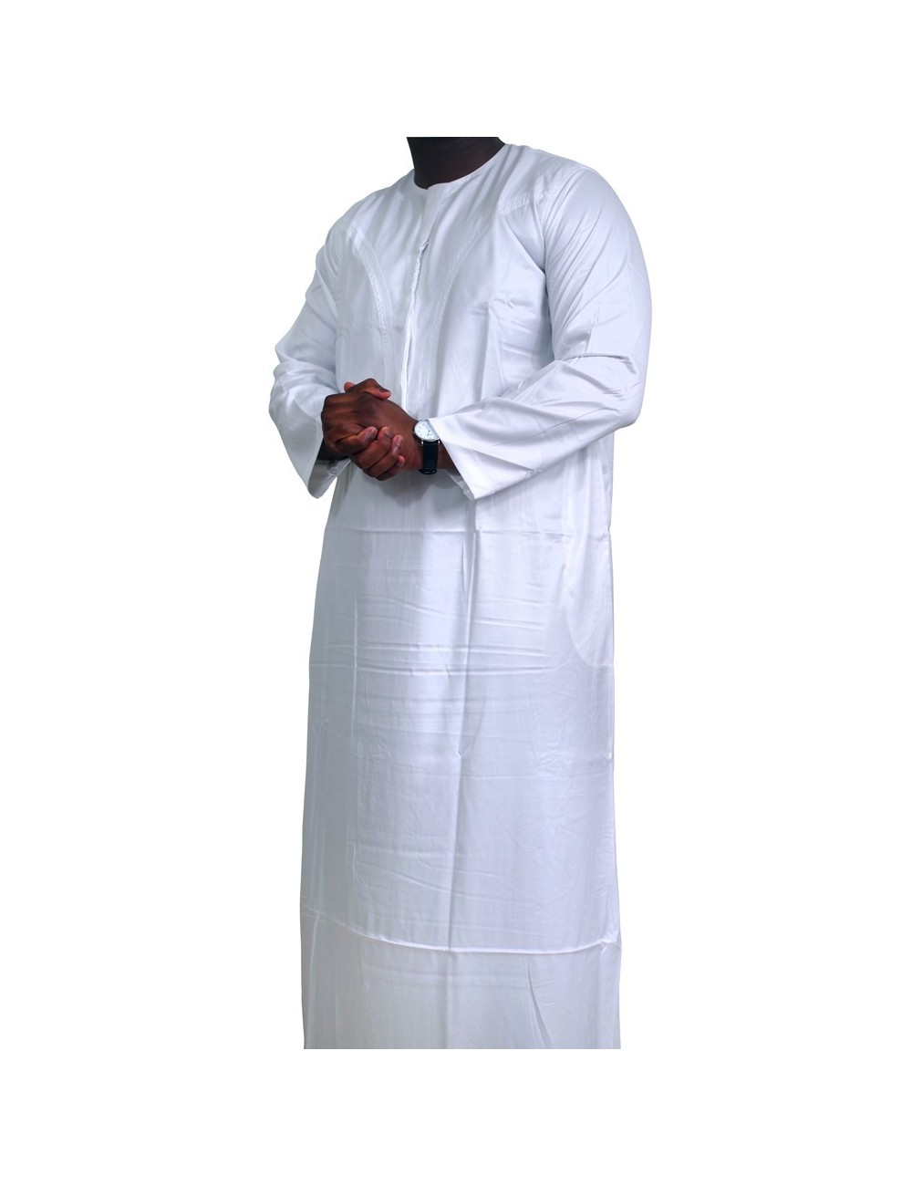 Qamis Omani tissu korean ( glacés ) Blanc