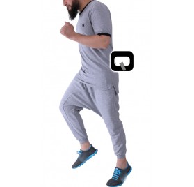 Sarouel jogging gris Qaba'il