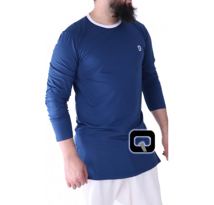 Tee-Shirt manche longue bleu nuit Qaba'il