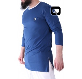 Tee-Shirt manche longue bleu nuit Qaba'il