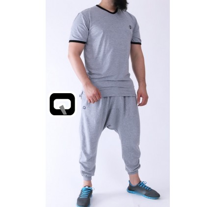 Tee-shirt manches courtes gris Qaba'il