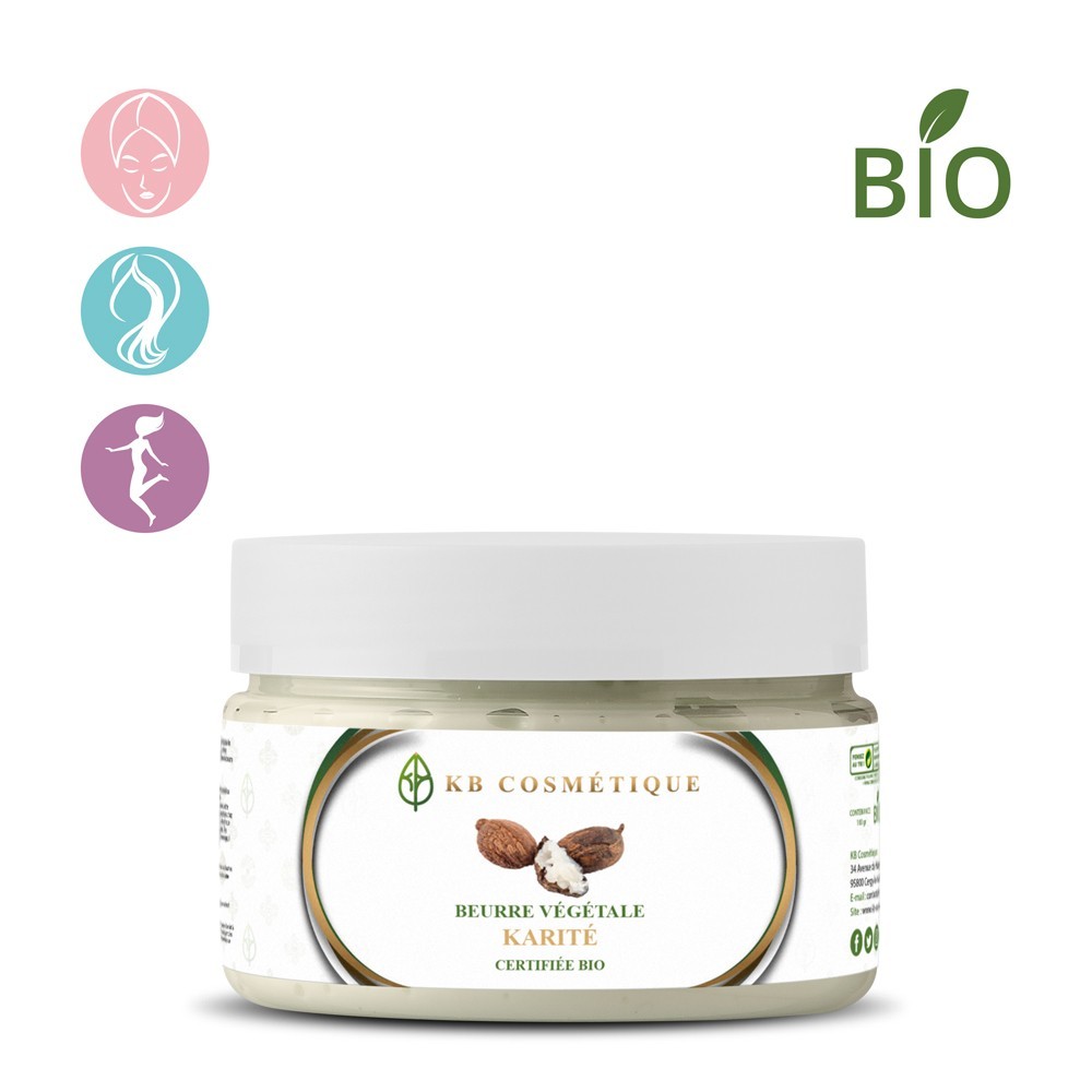 Beurre Végétale de karité brut certifiée bio KB COSMETIQUE Beurre Végétale de karité brut certifiée bio KB COSMETIQUE