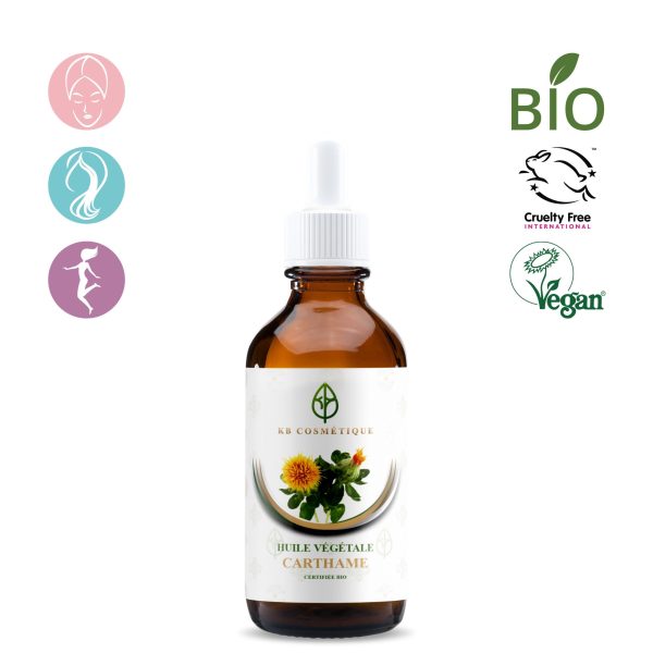 Huile Végétale de carthame certifiée bio KB COSMETIQUE