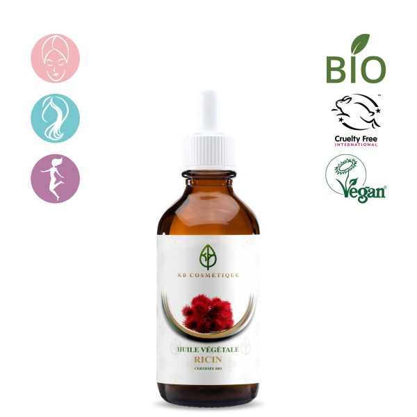 Huile Végétale de ricin certifiée bio KB COSMETIQUE