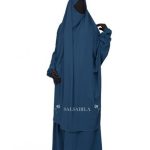 Jilbab 2 Pièces Jupe royal coréen Bleu