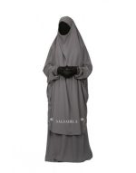 Jilbab 2 Pièces Jupe royal coréen Gris