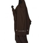 Jilbab 2 pièces Jupe royal coréen Marron