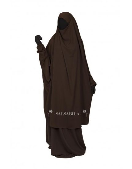 Jilbab 2 pièces Jupe royal coréen Marron