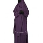 Jilbab 2 Pièces Jupe royal coréen Mauve