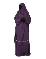 Jilbab 2 Pièces Jupe royal coréen Mauve