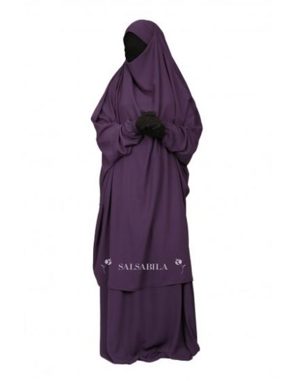Jilbab 2 Pièces Jupe royal coréen Mauve