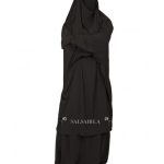 Jilbab 2 Pièces jupe royal coréen Noir