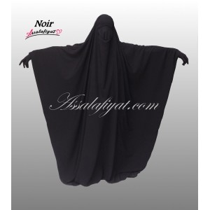 Jilbab/Jilbeb Saoudien Noir Assalafiyat
