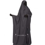 Jilbab Saoudien royal coréen Gris Anthracite