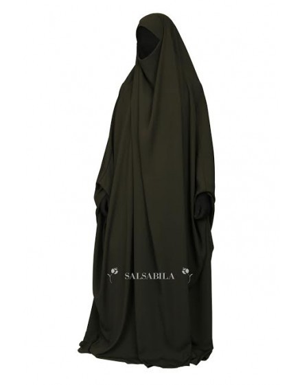 Jilbab Saoudien royal coréen Kaki Jilbab Saoudien royal coréen Kaki
