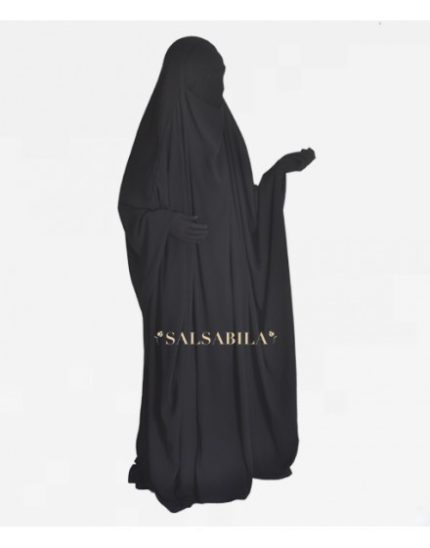 Jilbab Saoudien royal coréen Noir