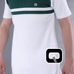 POLO MANCHES COURTES MARINIÈRE BLANC ET VERT
