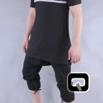 POLO MANCHES COURTES MARINIÈRE NOIR ET GRIS