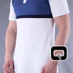 Polo manches courtes Qaba'il blanc et bleu
