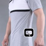 Polo manches courtes Qaba'il gris et blanc