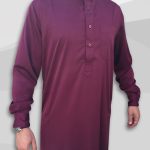 Qamin Saoudien Bordeaux tissus Precious Custom Qamis