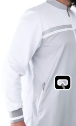 Qamis classique blanc et gris Qaba'il
