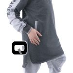 Qamis court enfant à capuche gris anthracite Qaba'il
