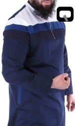 Qamis long bleu Qaba'il