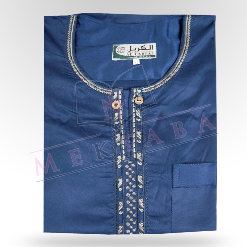Qamis manche courte Bleu Qamis manche courte Bleu