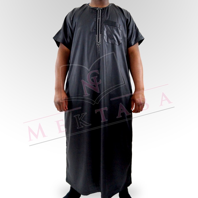 Qamis manche courte noir Qamis manche courte noir