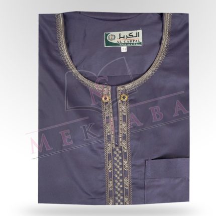 Qamis manche courte violet