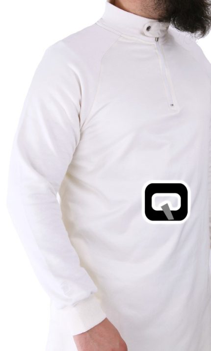 Qamis manche jogging blanc Qaba'il
