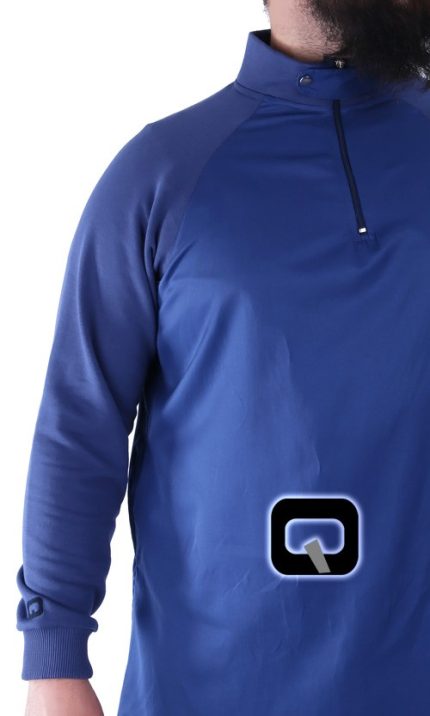 Qamis manche jogging bleu Qaba'il