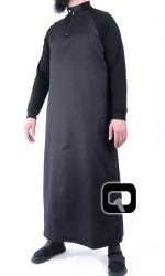 Qamis manche jogging noir Qaba'il
