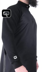 Qamis manche jogging noir Qaba'il