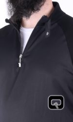 Qamis manche jogging noir Qaba'il