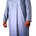 Qamis manche longue tissu korean ( glacés ) Gris