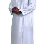 Qamis Omani tissu korean ( glacés ) Blanc