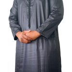Qamis Omani tissu korean ( glacés ) Noir
