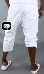 Sarouel Bermuda blanc Qaba'il