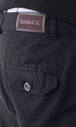 Sarouel cargo noir Qaba'il