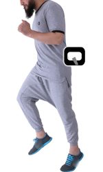 Sarouel jogging gris Qaba'il